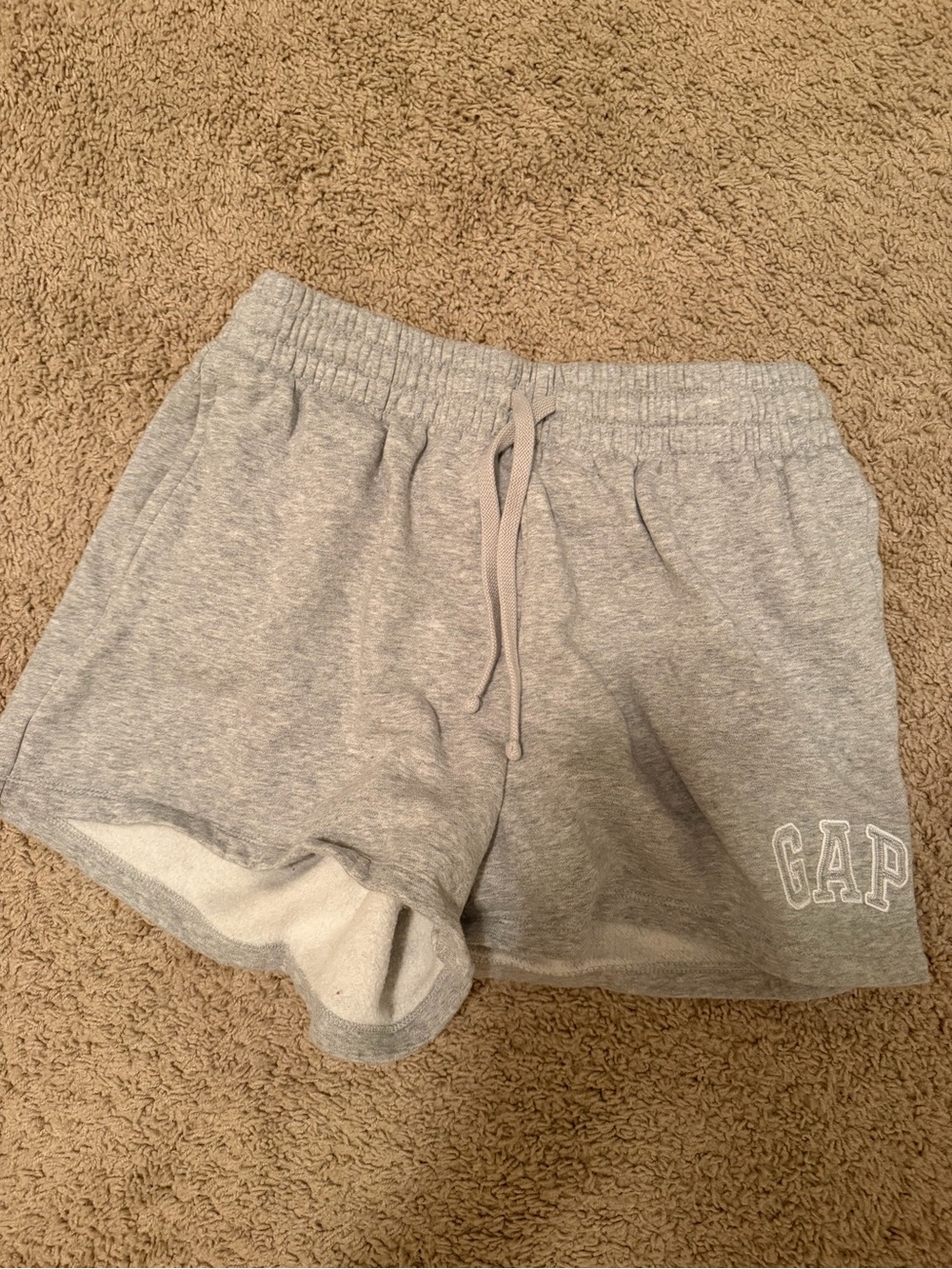 GAP Light Gray Athletic Fleece Drawstring Shorts